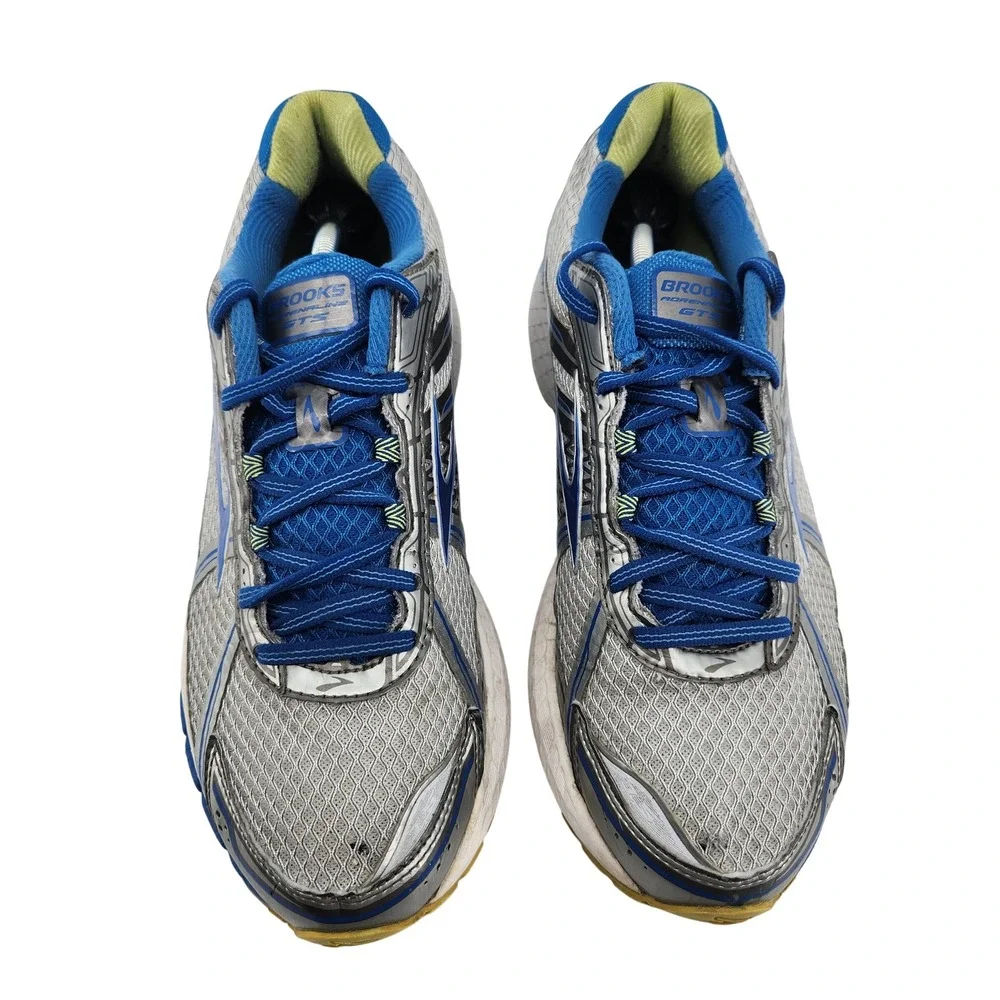 Brooks Adrenaline‎ GTS 15 Womens 10.5B Silver Blue Running Shoes Sneaker